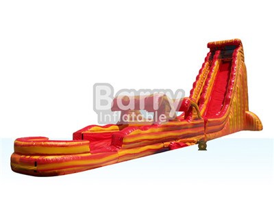31ft Cali Flame Water Slide , Volcano Slip And Slide Double Line China Factory BY-SNS-039